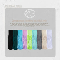 Men's Mid Crew Sport Socks Non Slip Shock Absorption Breathable Athletic Socks