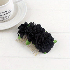 Flower Hair Comb Bridal Hair Comb Side Comb Floral Hair Accessories For Wedding