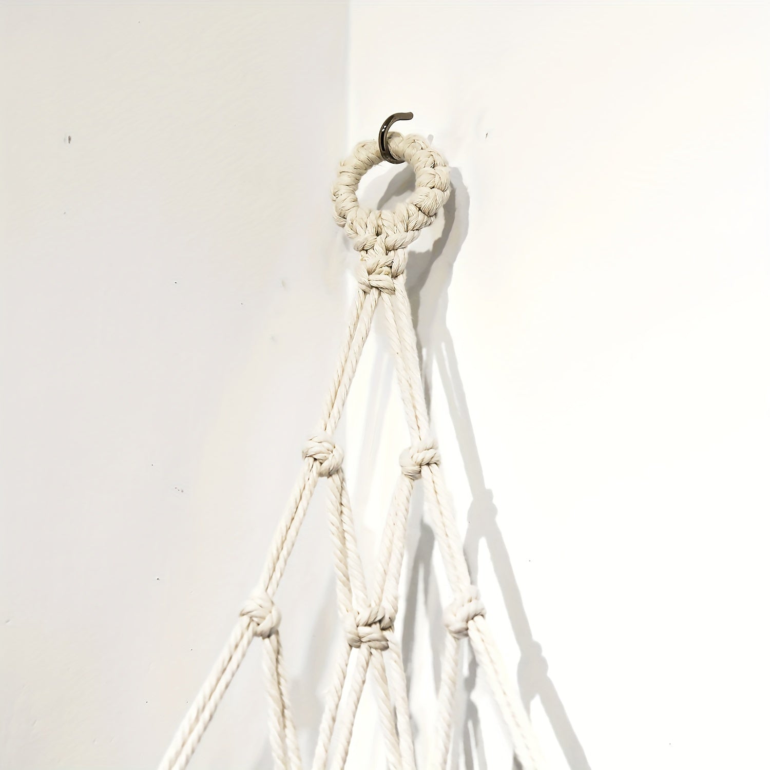 Boho Plush Toy Net Hammock Storage Organizer with Tassels