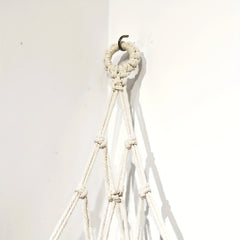 Boho Plush Toy Net Hammock Storage Organizer with Tassels