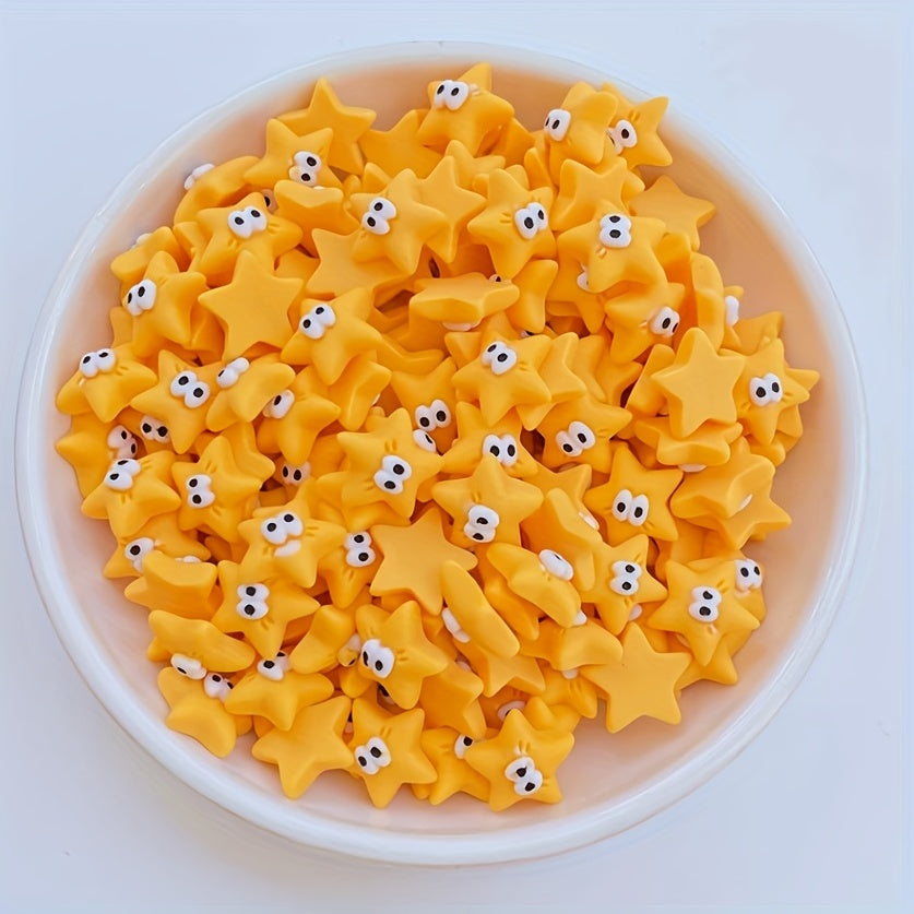 10pcs 11mm Resin Mini Stars for Scrapbooking & Crafting
