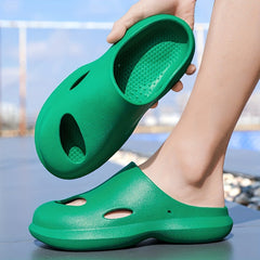 Men's Closed Toe Hollow Out Clogs - Soft Sole Walking Sandals