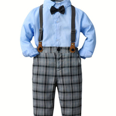 Boys Gentleman Outfit Shirt & Pants Set Kids Clothes