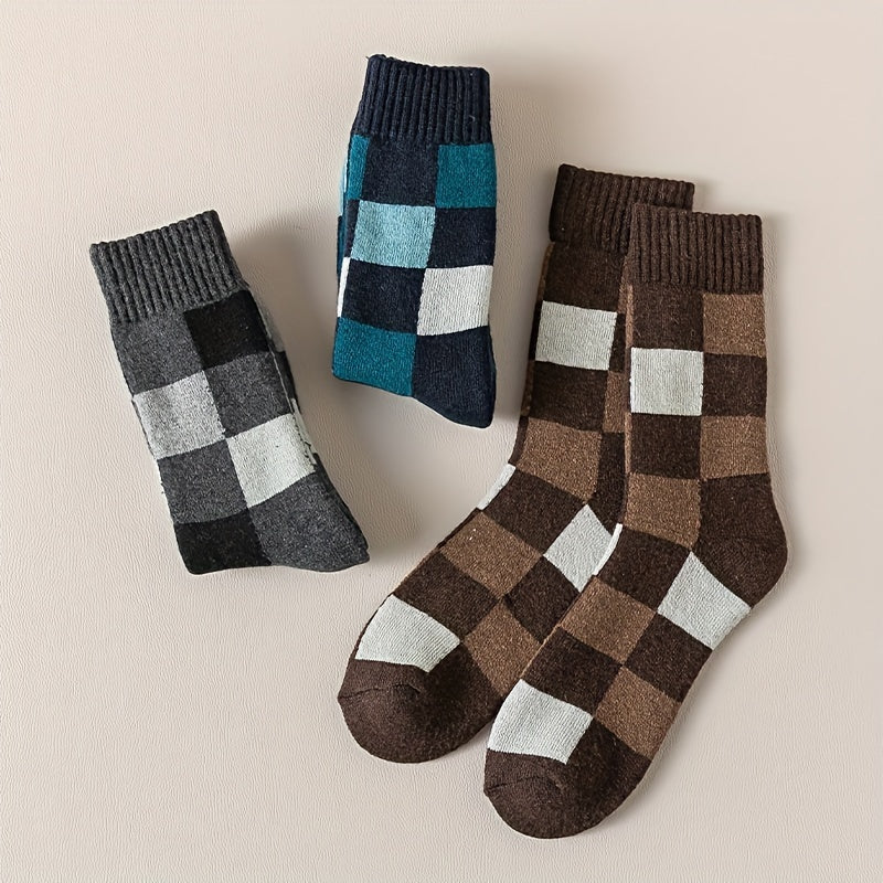 Paris Men's Thick Winter Socks Warm Wool Crew Socks