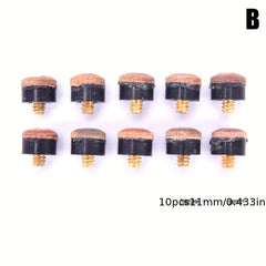 10pcs Pool Cue Caps Screw On Cue Tips Billiard Pool Stick Accessories