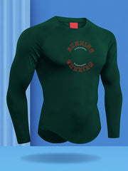 Men's Running Print Workout Shirt Active Breathable Compression Base Layer