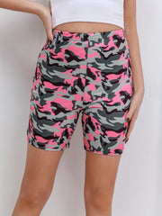 Camo Print High Waist Shorts Sports Casual Every Shorts