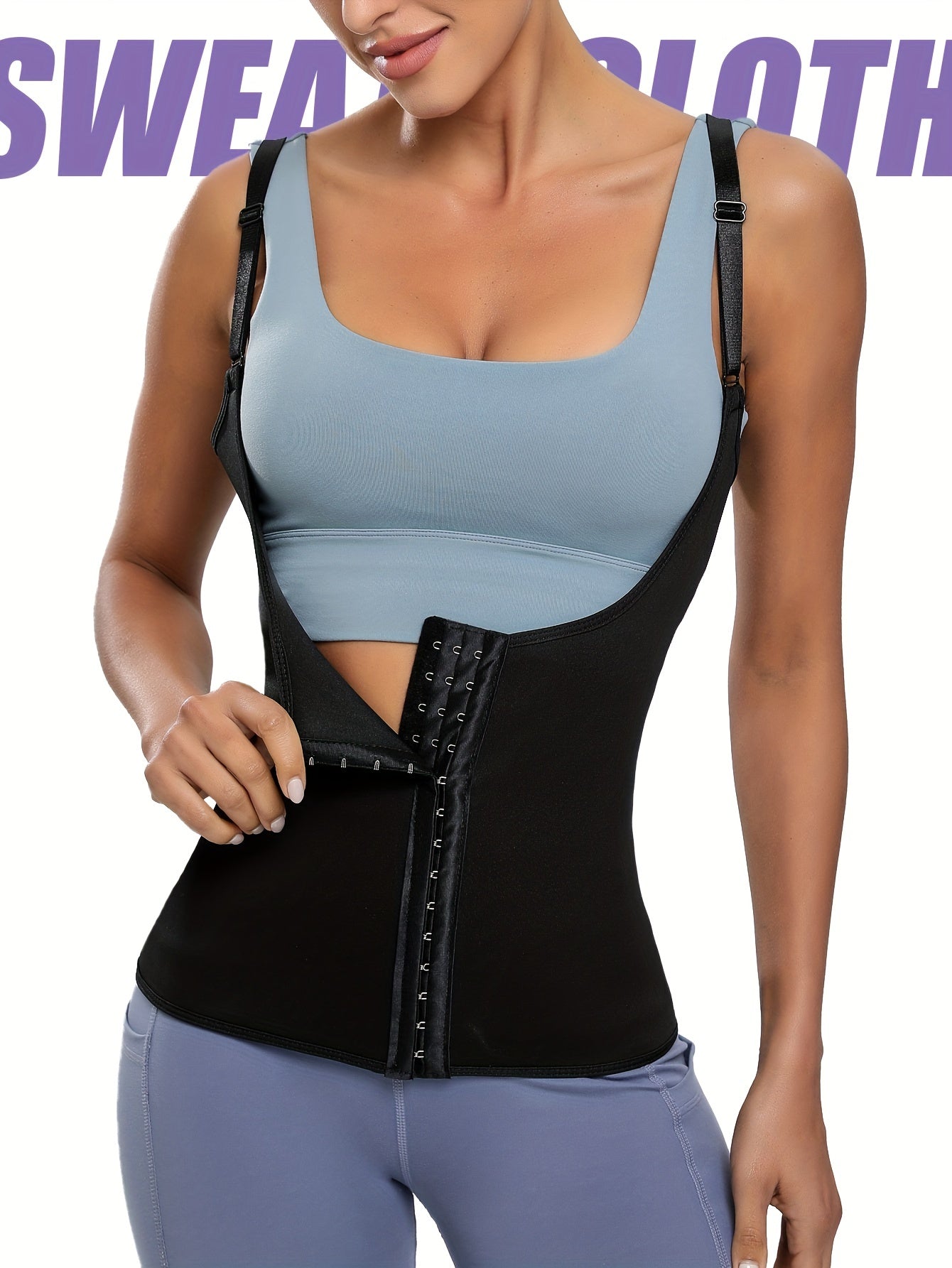 Women's Sleeveless Sauna Suit for Weight Loss and Tummy Control