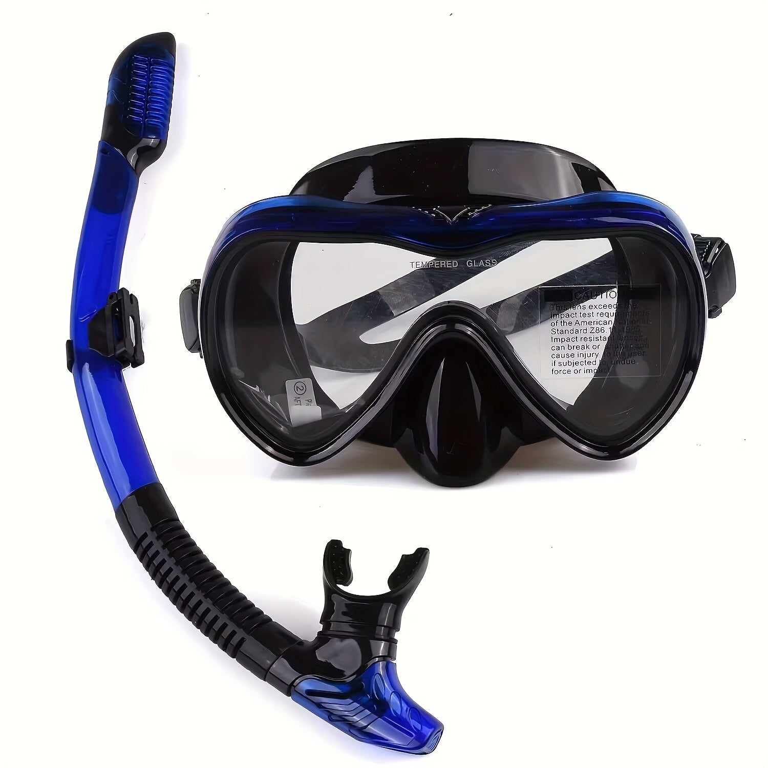 Dry Breathing Tube & Diving Goggles Set - High Definition Glass Lenses