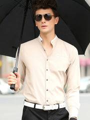 Men's Vintage Style Button Up Shirt for Business Occasion