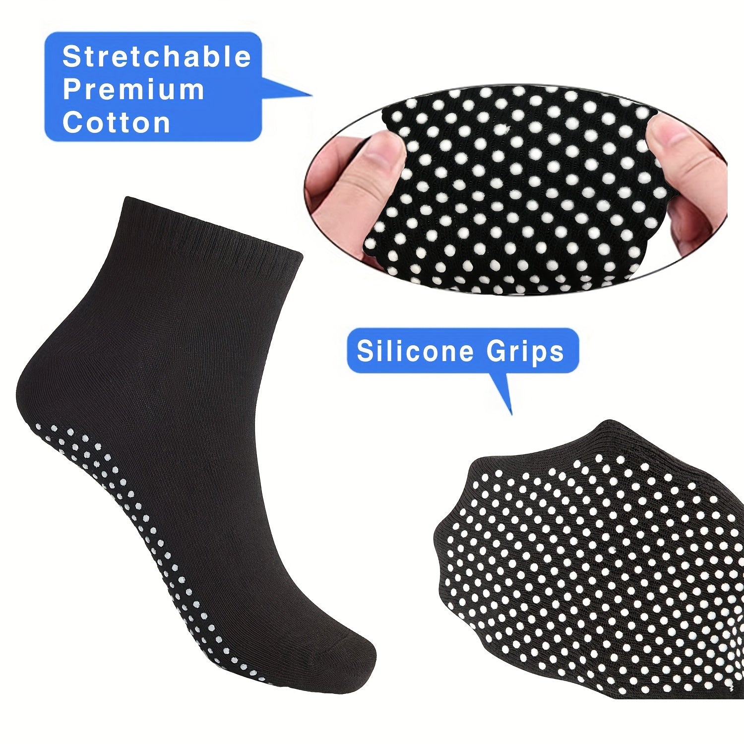 4 Pairs Women's Yoga Socks Indoor Non slip Socks Sports Socks Pilates