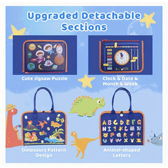 Montessori Busy Board Sensory Toy for Toddlers 1-4