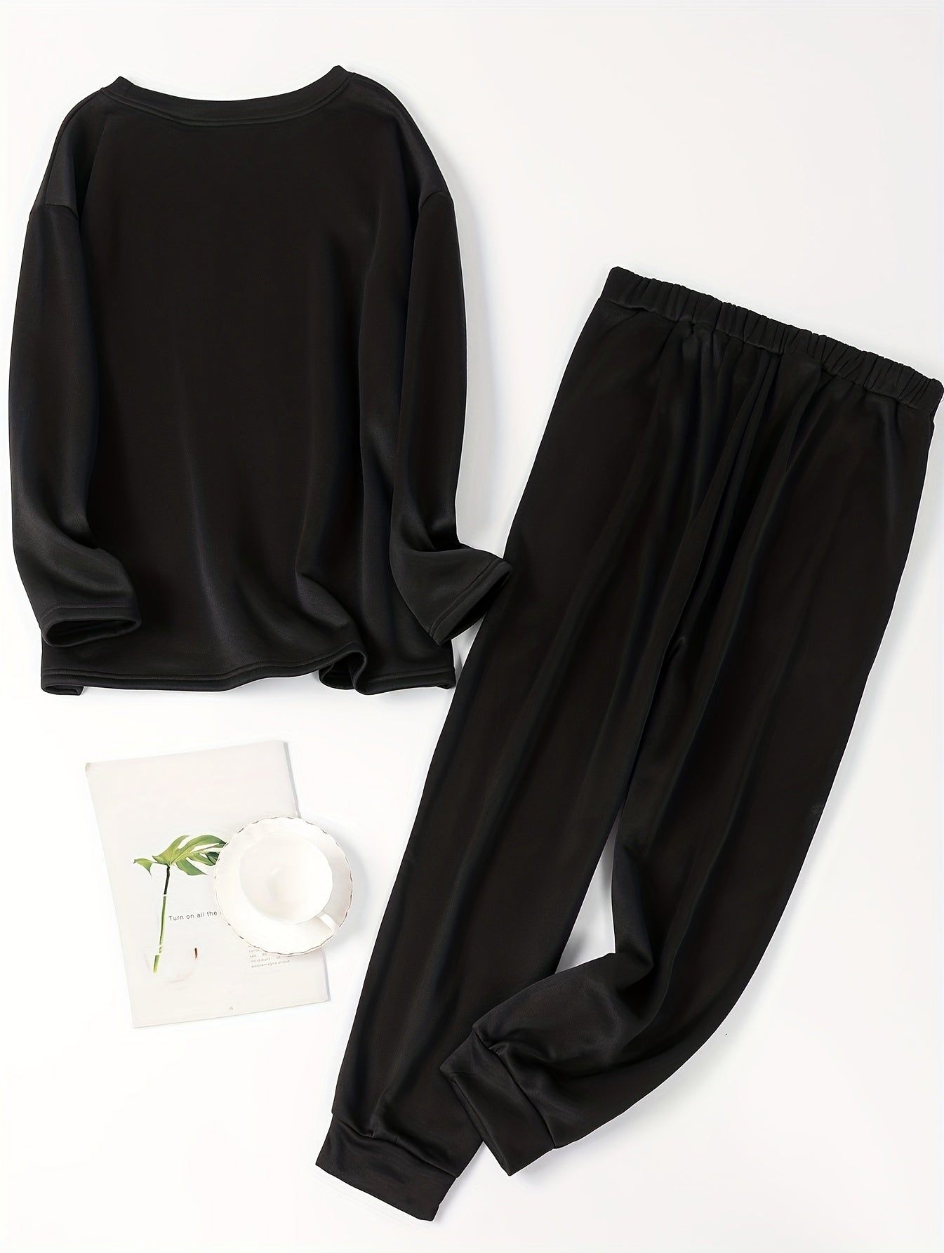 Elk Print Top & Pants Pajama Set