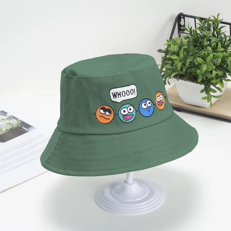 Girls Casual Cartoon Bucket Hat UV Protection Breathable Hat