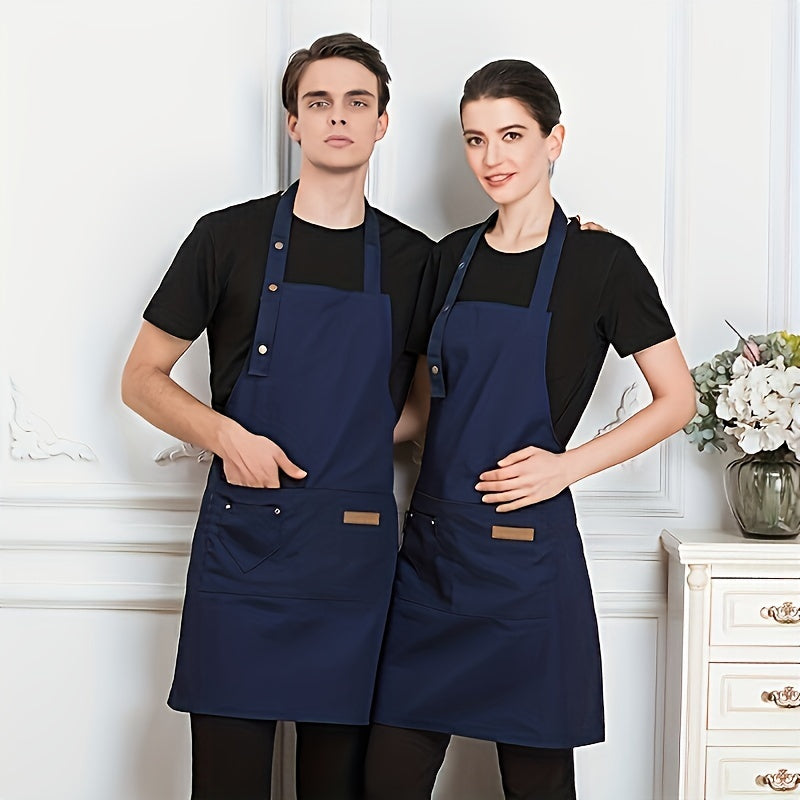 Hanging Neck Apron Tie Waist for Work Uniform