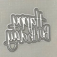 1pc Happy Birthday Metal Cutting Dies Stencil Scrapbook Album