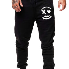 Men s Happy Face Casual Joggers Pants For Spring Summer Autumn Wear