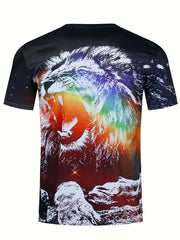 Stylish Lion Printed T Shirt for Men & Women 3D Print