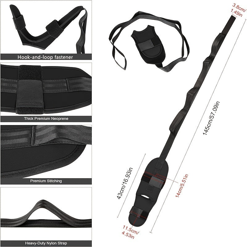 Yoga Stretch Strap Exercise Leg Lifting Strap With 10 Adjustable Rings