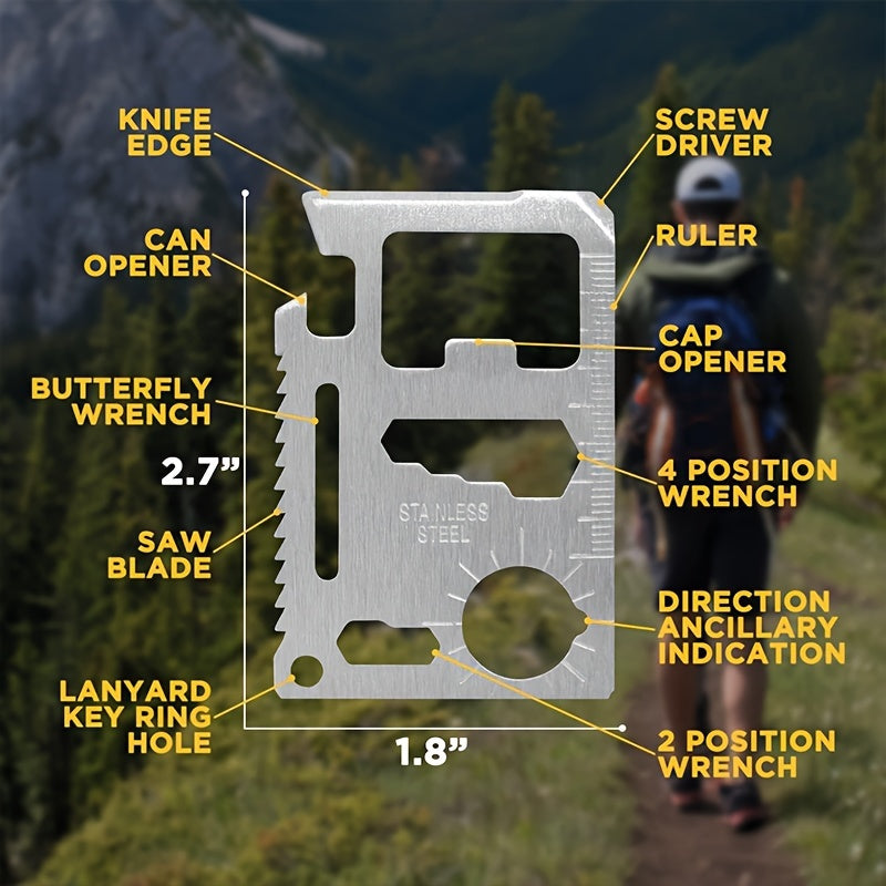 Multitool Outdoor Camping Pocket Tools 11 in 1 Lifesaving Card Survival Tool