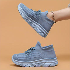 Breathable Mesh Lace-Up Casual Running Shoes