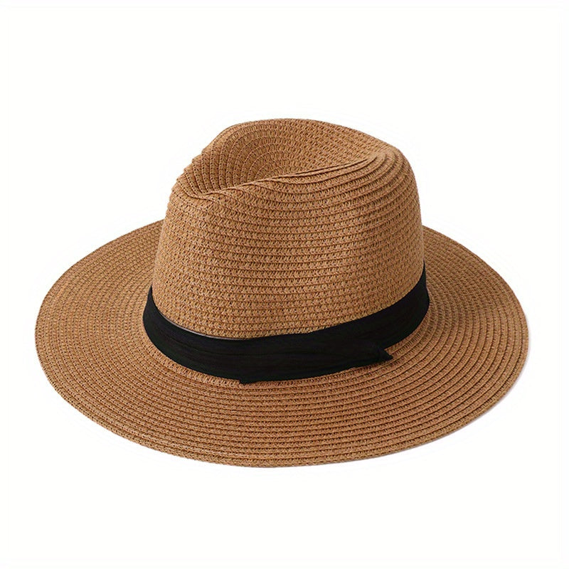 Men's Straw Hat Summer Sunshade Jazz Top Hat