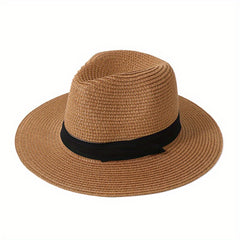 Men's Straw Hat Summer Sunshade Jazz Top Hat