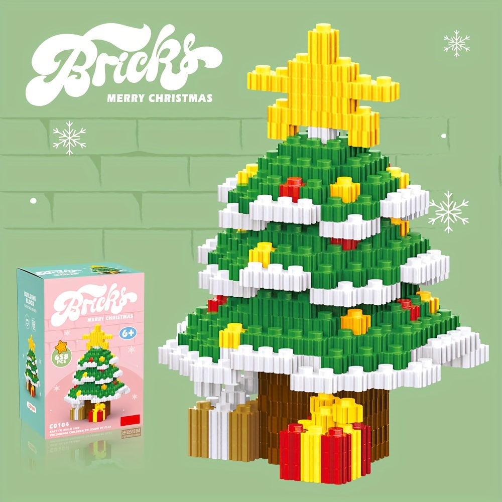 Christmas Model Blocks DIY Assembled Building Block Toys Children's Educational