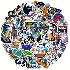 50pcs Space Astronaut Waterproof Vinyl Sticker for Teens