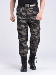 Cargo Jeans Mens Camo Straight Leg Casual Stylish Loose Fit Denim Pants