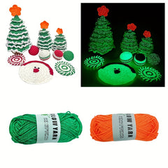 3 Strand Luminous Hand Knitted Yarn Glow In The Dark Yarn 50g 50m