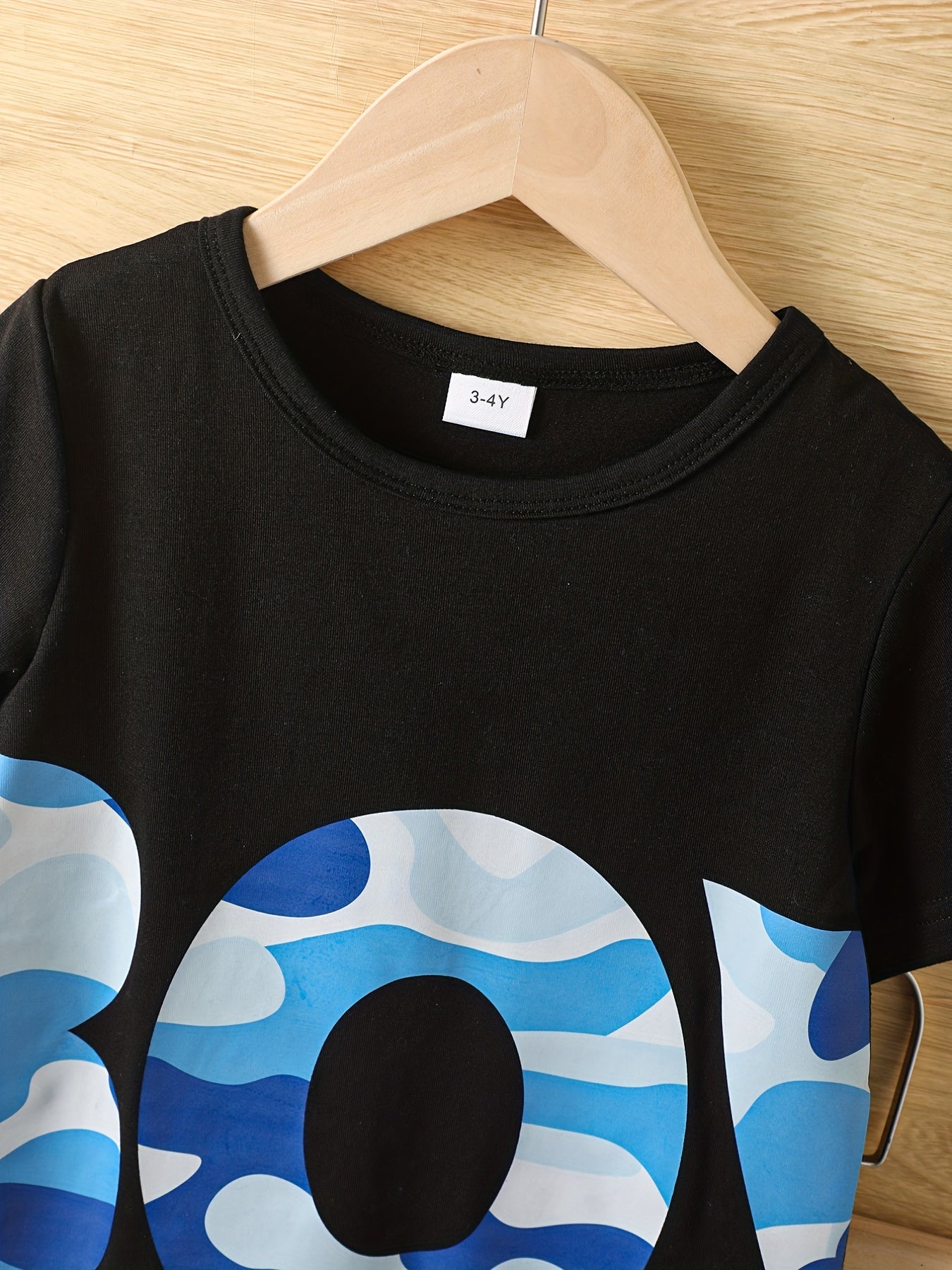 Boys Teen Casual Letter Graphic Tee & Shorts Set for Summer