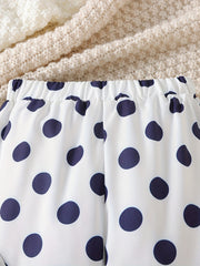 Baby Girls Polka Dot Trousers 2pcs Set Anti-mosquito Pants