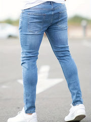 Men's Stretch Skinny Jeans w/ Pockets Casual Street Style
