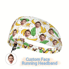Custom Face Sport Headband Sweatproof Hairband Personalized Photo Soft Sweatband