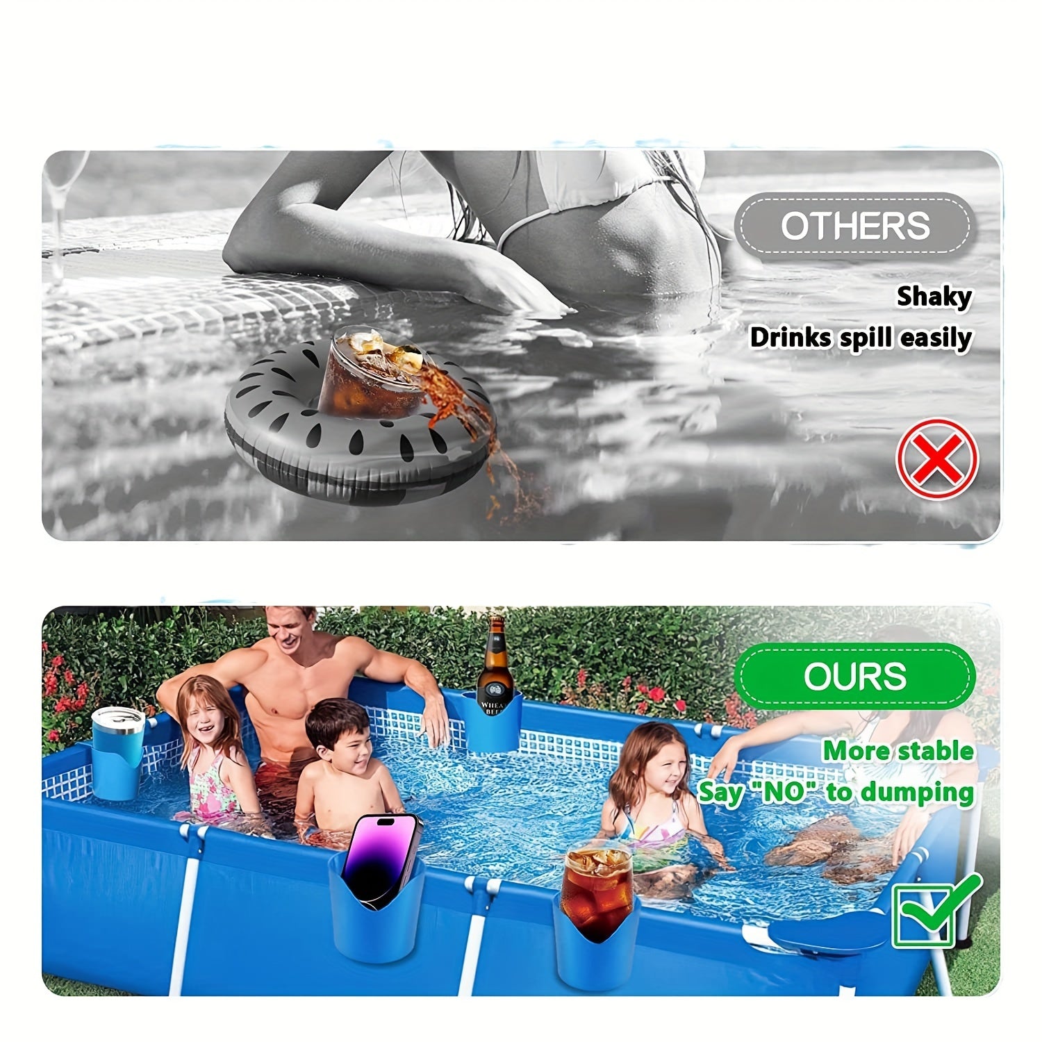 Poolside Cup Holder Pool Drink Beer Cup Holder