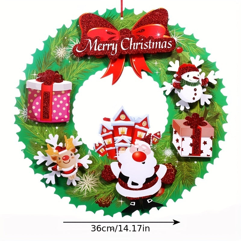35 99 Cm Christmas Bow Wreath Garland Ornament Paper Pendant for Holiday Decor