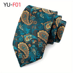 Paisley Polyester Jacquard Men's Tie - Wedding Groomsmen