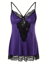 3 Pack Sexy Nightdress Set - Lace Racer Back Cami