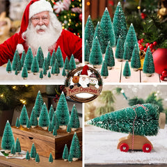 5pcs Mini Xmas Trees Artificial in 5 Sizes with Base