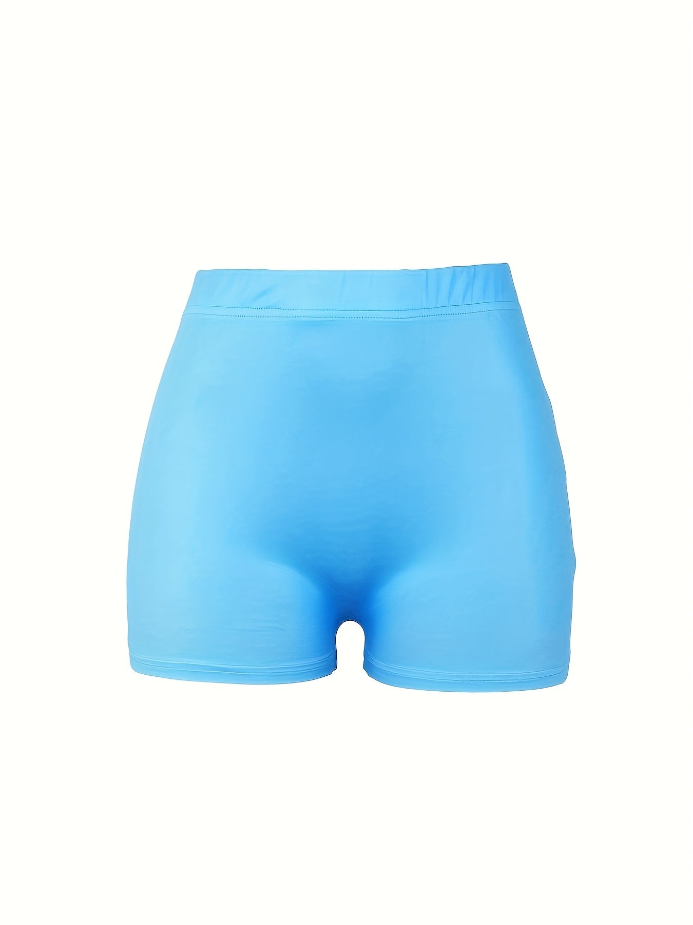 Funny Slogan Print Skinny Shorts