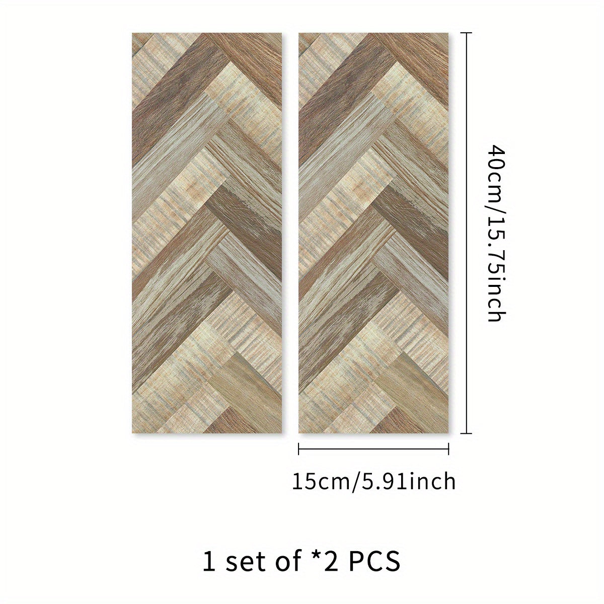 6PCS 15 01 40 01cm Wood Grain Floor Sticker, Waterproof Non-slip Tile Sticker