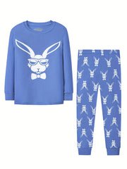 Boys Luminous Easter Rabbit Pajama Set - Long Sleeve Top & Pants