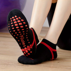 Women's Non-slip Yoga Socks Breathable Medium Tube Dance Training Socks