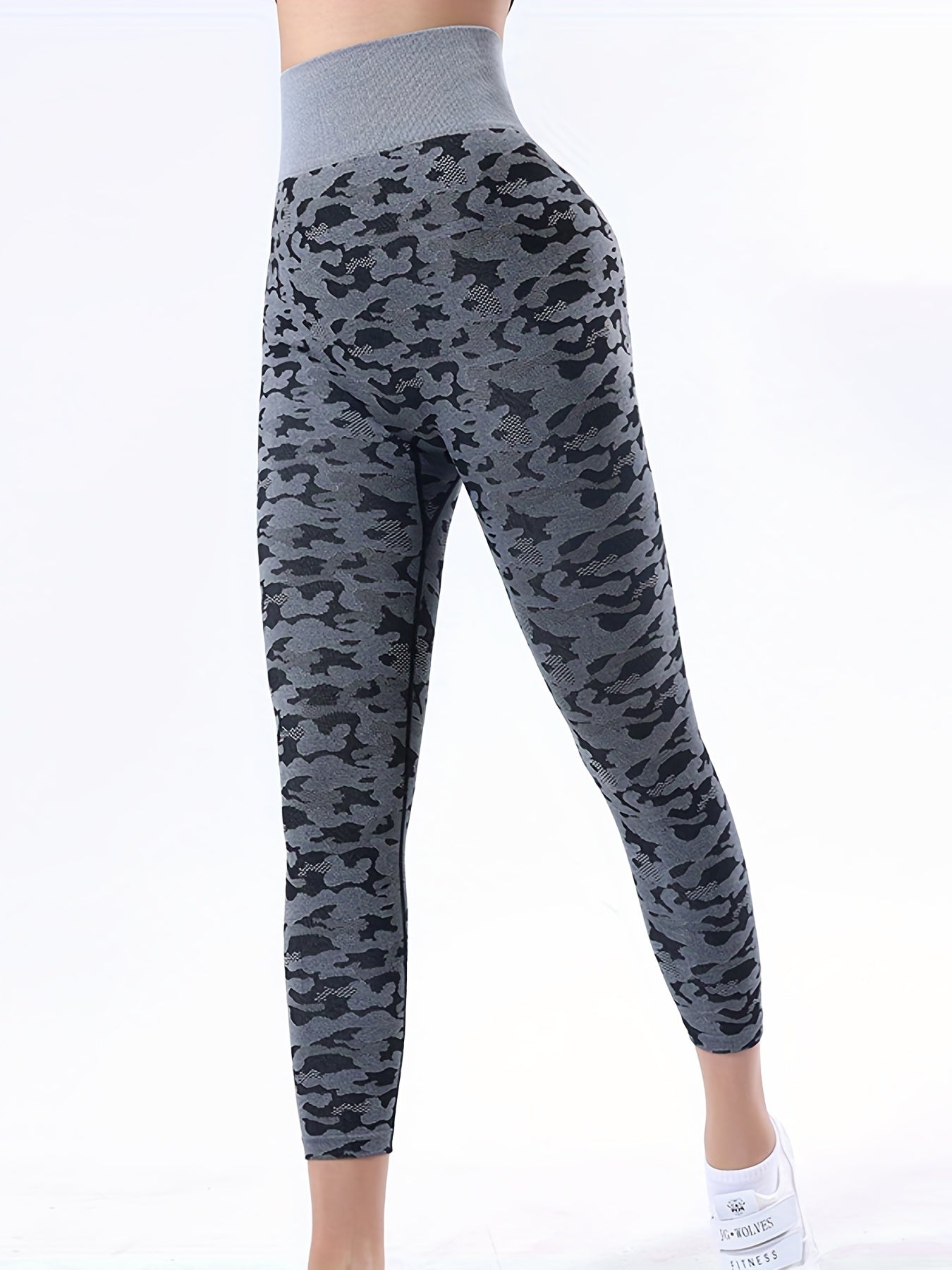 Camouflage Pattern Yoga Leggings High Waist Sports Tight Pants