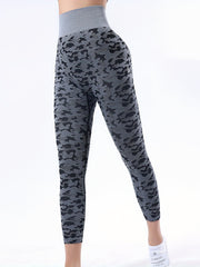 Camouflage Pattern Yoga Leggings High Waist Sports Tight Pants