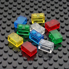 40pcs KIDNOAM Small 1x2 Building Blocks 4 Vibrant Colors Red Green Yellow