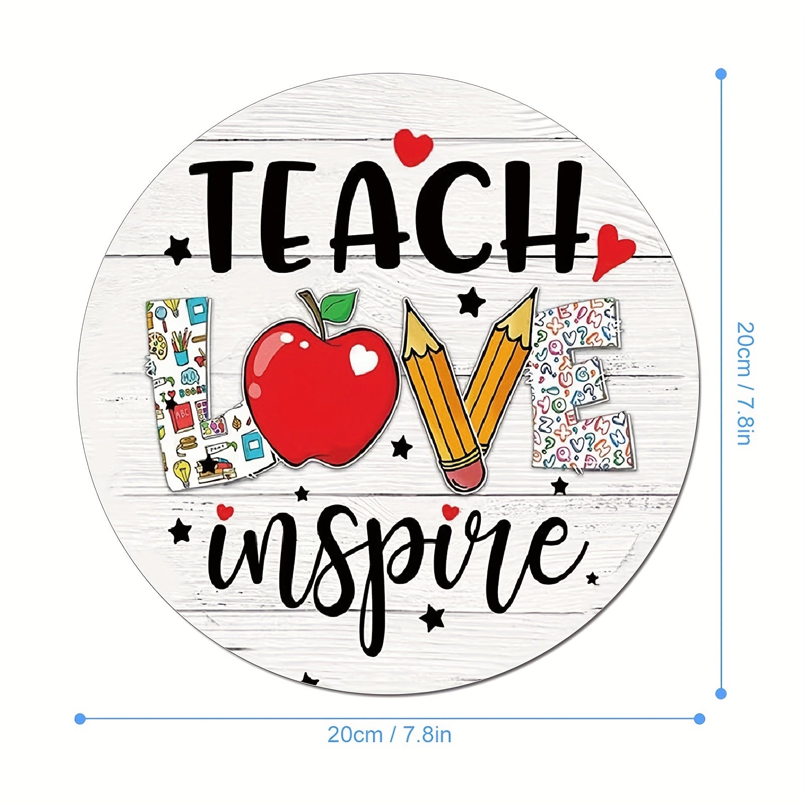 Cartoon Teacher Love Gaming Mouse Pad for Women Round Mousepad Non-slip Mat