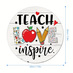 Cartoon Teacher Love Gaming Mouse Pad for Women Round Mousepad Non-slip Mat