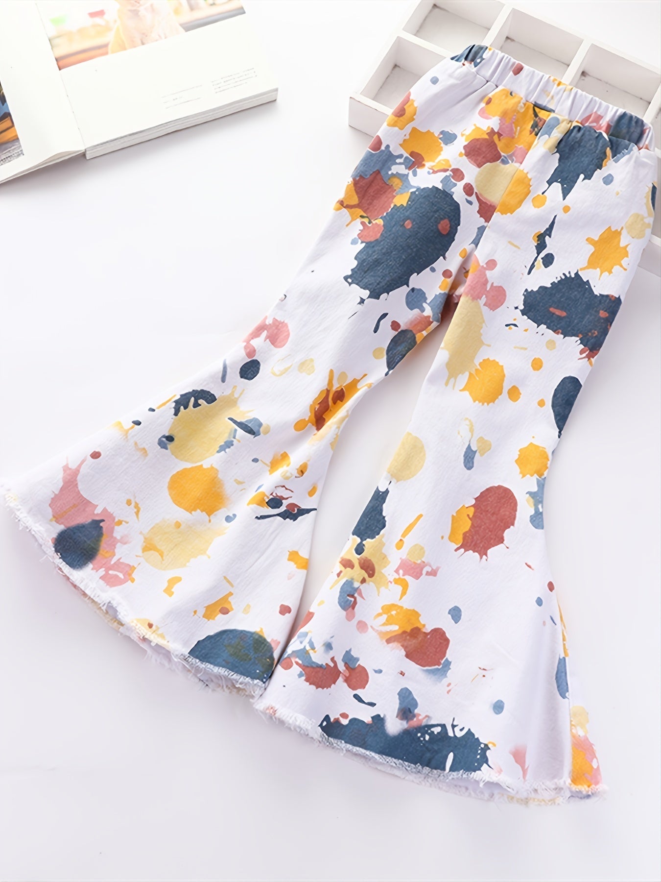 Girls Graffiti Flare Leg Pants Jeans Clothing